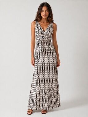 abadia suri paneled twill and crinkled voile maxi dress Carina Solid Maxi Dress Blue / XL